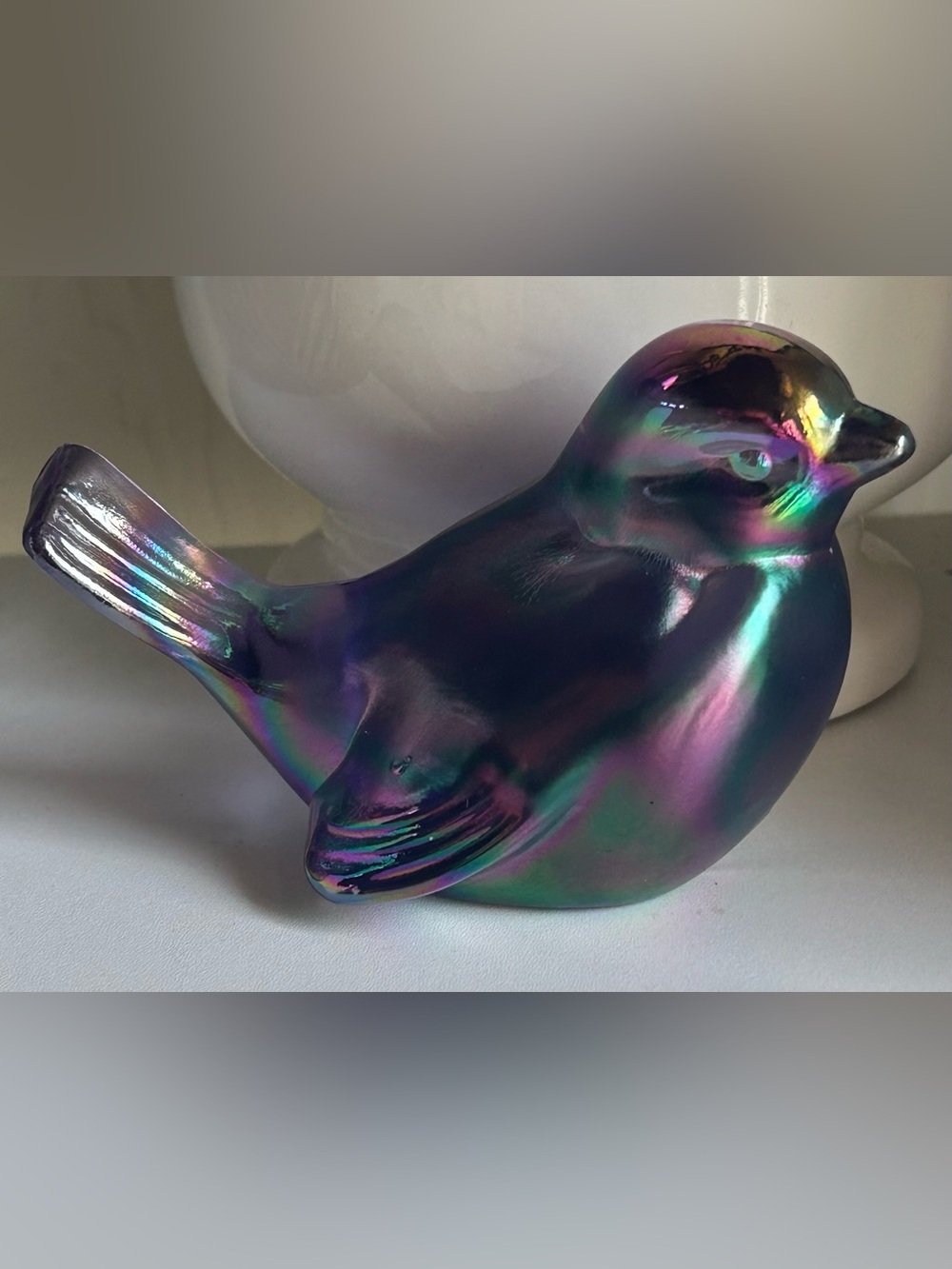 Vintage Fenton Glass Amethyst Carnival Glass Bird